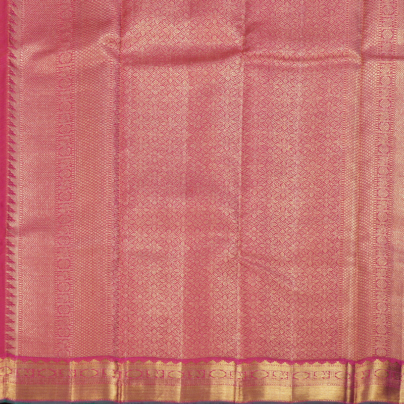 Hayagrivas Dark Pink Kanjivaram Silk Saree BBD258E8-1