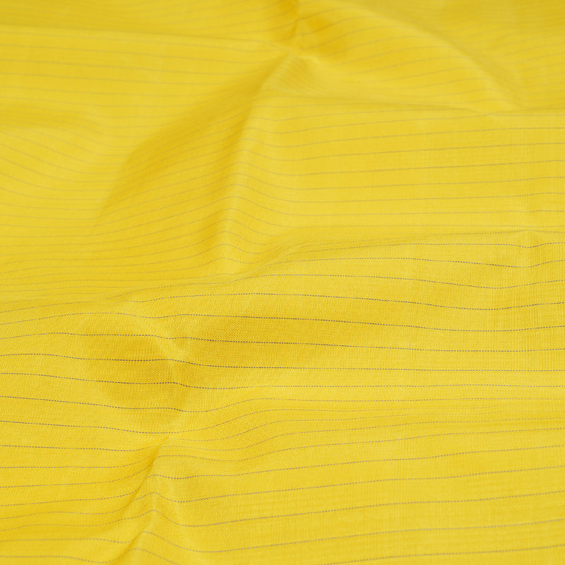 Hayagrivas Lemon Yellow Kanjivaram Silk Saree with Blue Border BBD555G3-8