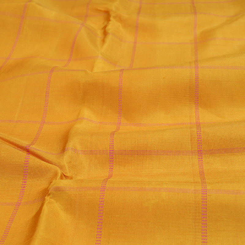 Hayagrivas Mustard Yellow Kanjivaram Silk Saree BBD713H2-1