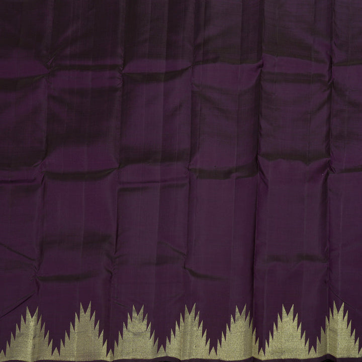 Hayagrivas Dark Purple Kanjivaram Silk Saree BBD728H7-9