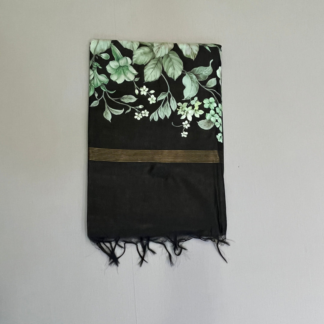Hayagrivas Black Semi Linen Sarees SSCBF68E5-1