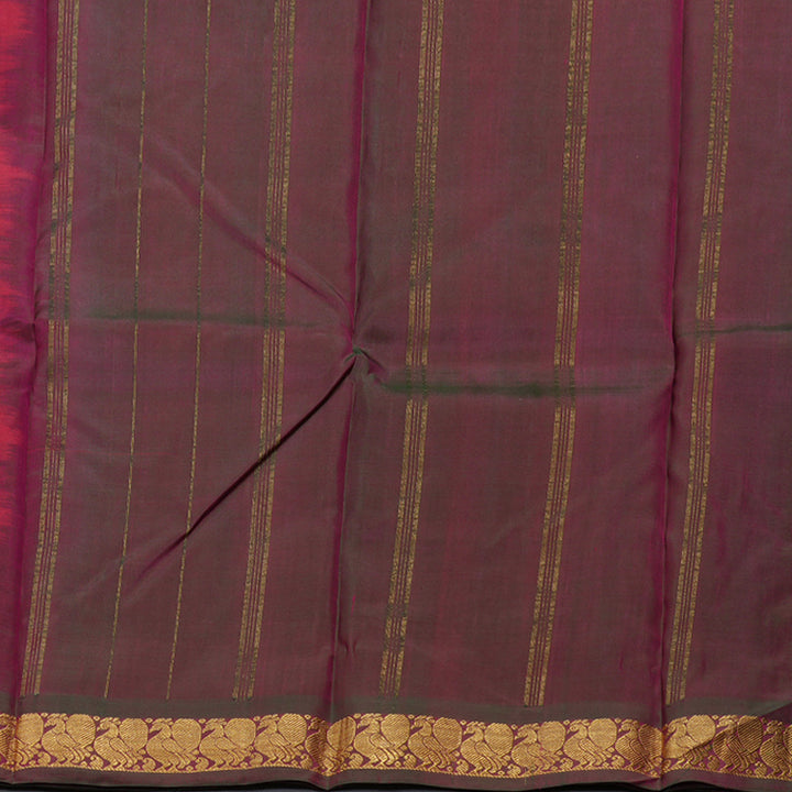 Hayagrivas Redish Pink Handloom Kanjivaram Silk Saree with Mandhalir Border HBD3649F3-25