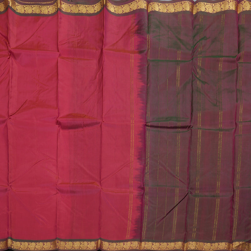 Hayagrivas Redish Pink Handloom Kanjivaram Silk Saree with Mandhalir Border HBD3649F3-25