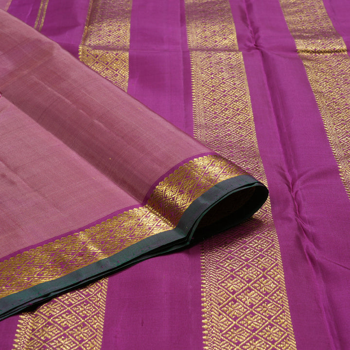 Hayagrivas Rose Pink Handloom Kanjivaram Silk Saree with Purple Border HBD3890I1-8