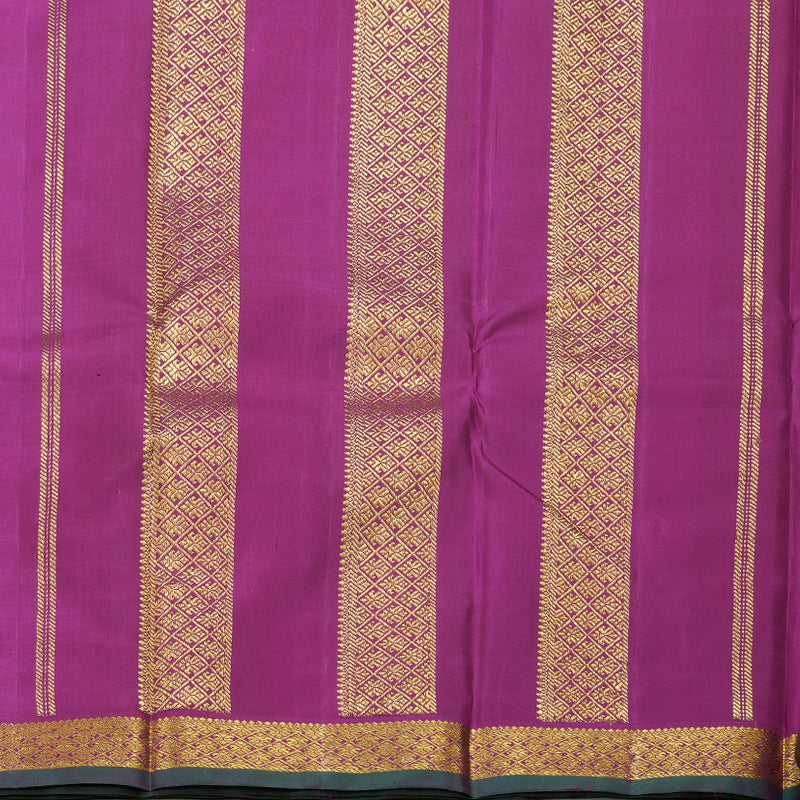 Hayagrivas Rose Pink Handloom Kanjivaram Silk Saree with Purple Border HBD3890I1-8