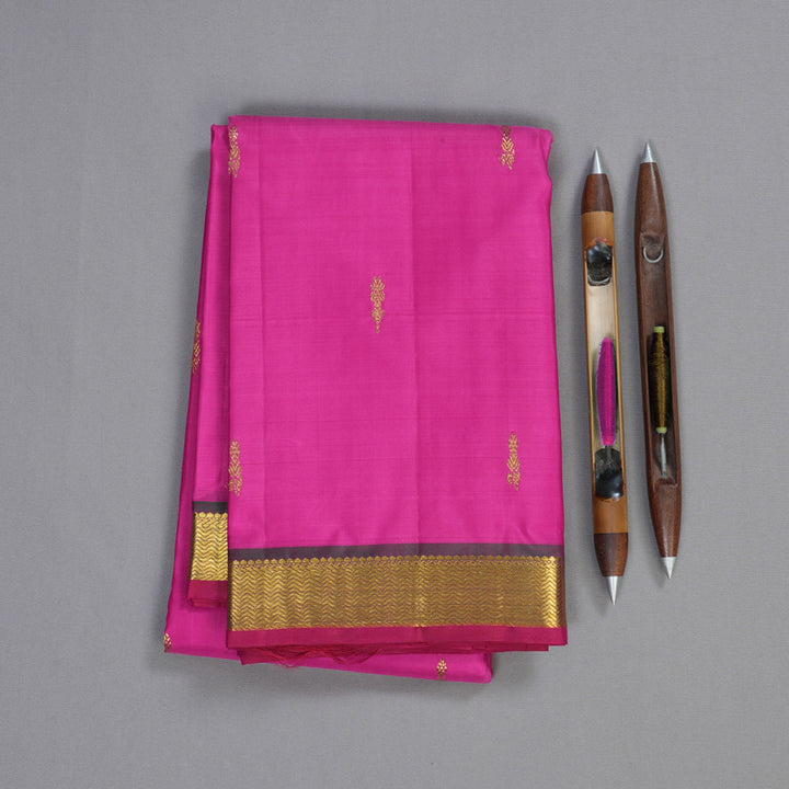 Hayagrivas Pink Handloom Kanjivaram Silk Saree with Mandhalir Border HBD3892I1-10