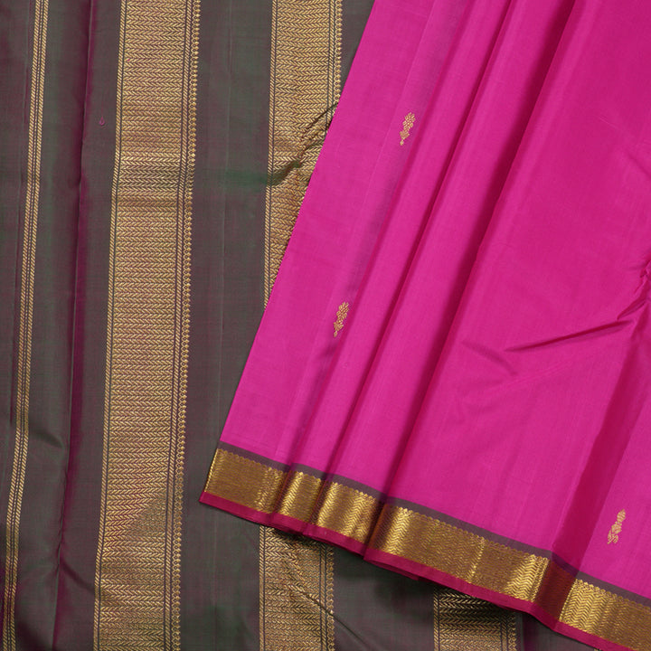 Hayagrivas Pink Handloom Kanjivaram Silk Saree with Mandhalir Border HBD3892I1-10