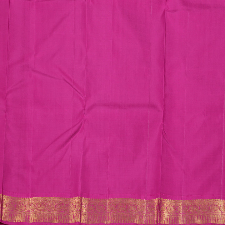 Hayagrivas Parrot Green Handloom Kanjivaram Silk Saree with Pink Border HBD4051K1-1
