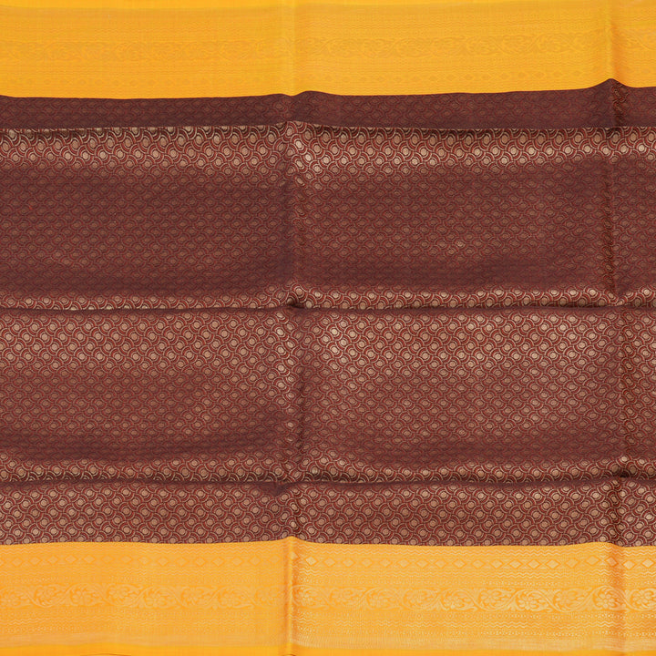 Hayagrivas Pure Soft Silk Saree in Brown with Yellow HBD4086L1-8