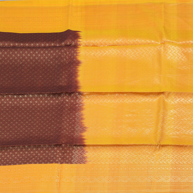 Hayagrivas Pure Soft Silk Saree in Brown with Yellow HBD4086L1-8