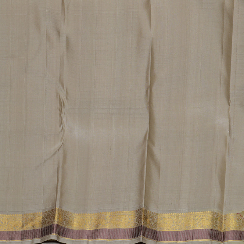 Hayagrivas Lemon Yellow Handloom Kanjivaram Silk Saree with Sandal Beige Border HBD4092L1-1