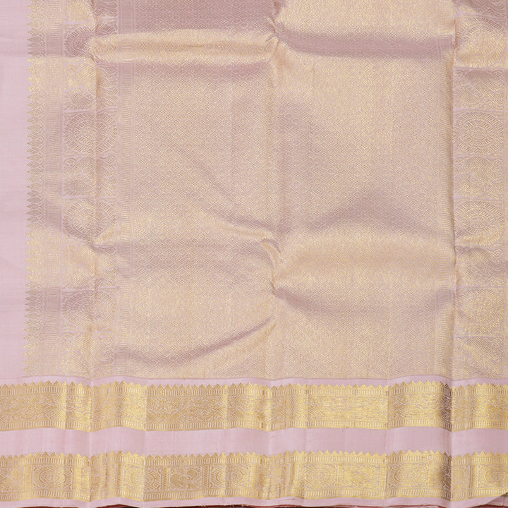 Hayagrivas Light Sky Blue Handloom Kanjivaram Silk Saree with Peach Pink Border HBD4120L1-1