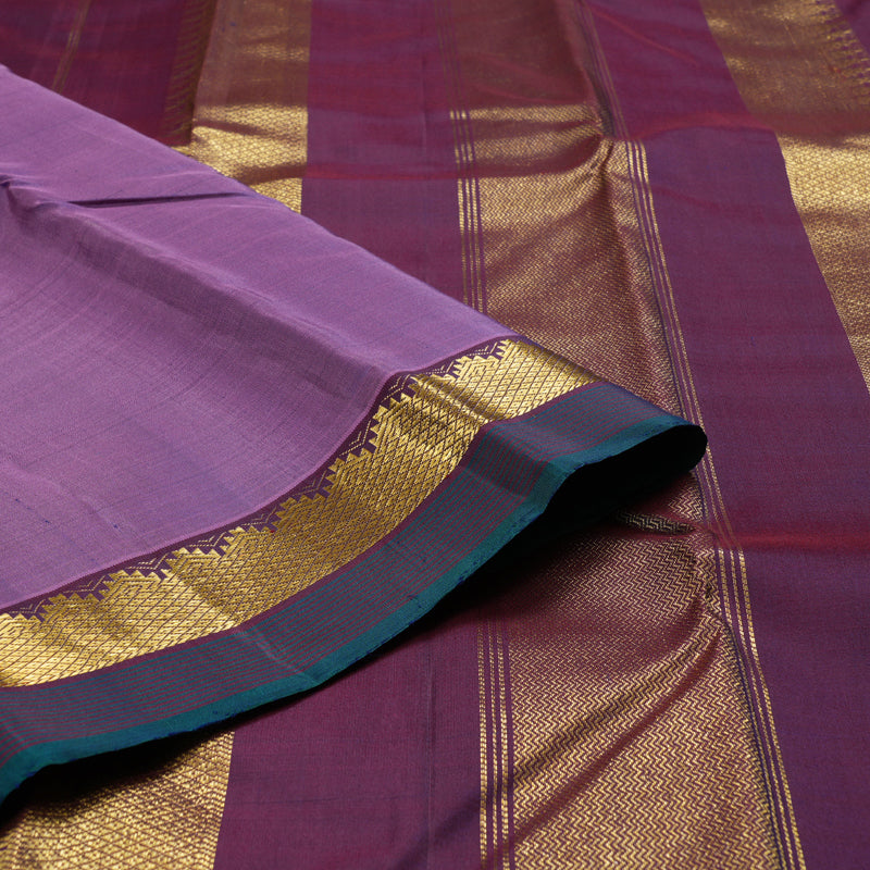 Hayagrivas Purple Handloom Kanjivaram Silk Saree with Wine Maroon Border HBD4126L1-5