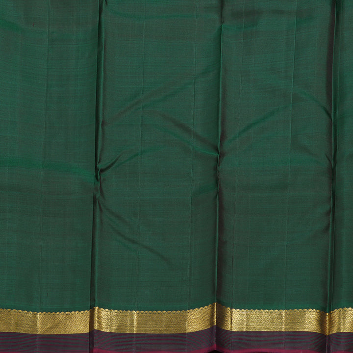 Hayagrivas Purple Handloom Kanjivaram Silk Saree with Bottle Green Border HBD4127L1-2