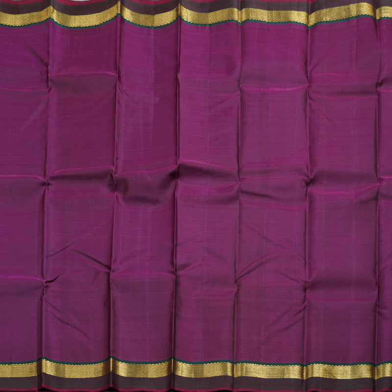 Hayagrivas Purple Handloom Kanjivaram Silk Saree with Bottle Green Border HBD4127L1-2