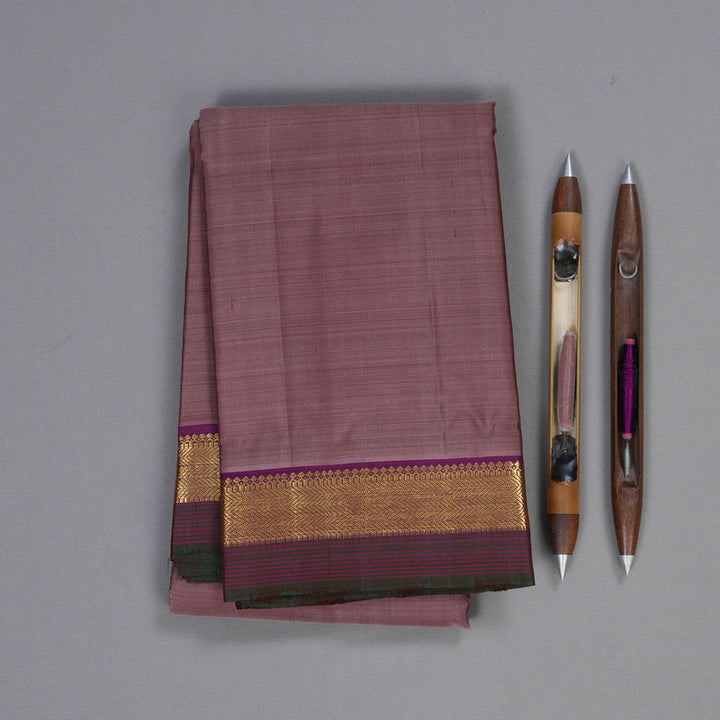 Hayagrivas Light Plum Purple Handloom Kanjivaram Silk Saree with Dark Purple Border HBD4128L1-6