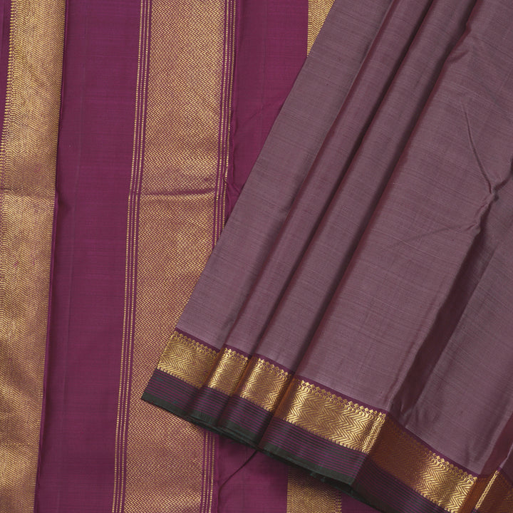 Hayagrivas Light Plum Purple Handloom Kanjivaram Silk Saree with Dark Purple Border HBD4128L1-6