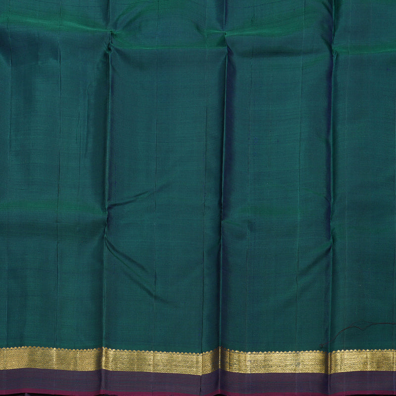 Hayagrivas Purple Handloom Kanjivaram Silk Saree with Peacock Green Border HBD4128L1-7