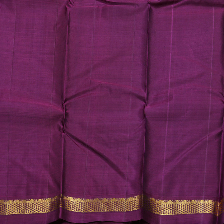 Hayagrivas Peach Pink Handloom Kanjivaram Silk Saree with Purple Border HBD4128L1-8