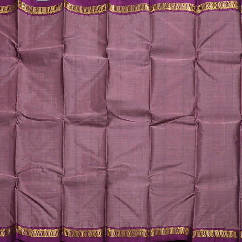 Hayagrivas Peach Pink Handloom Kanjivaram Silk Saree with Purple Border HBD4128L1-8