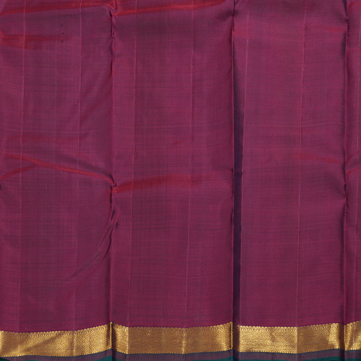 Hayagrivas Pastel Green Handloom Kanjivaram Silk Saree with Wine Purple Border HBD4129L1-10