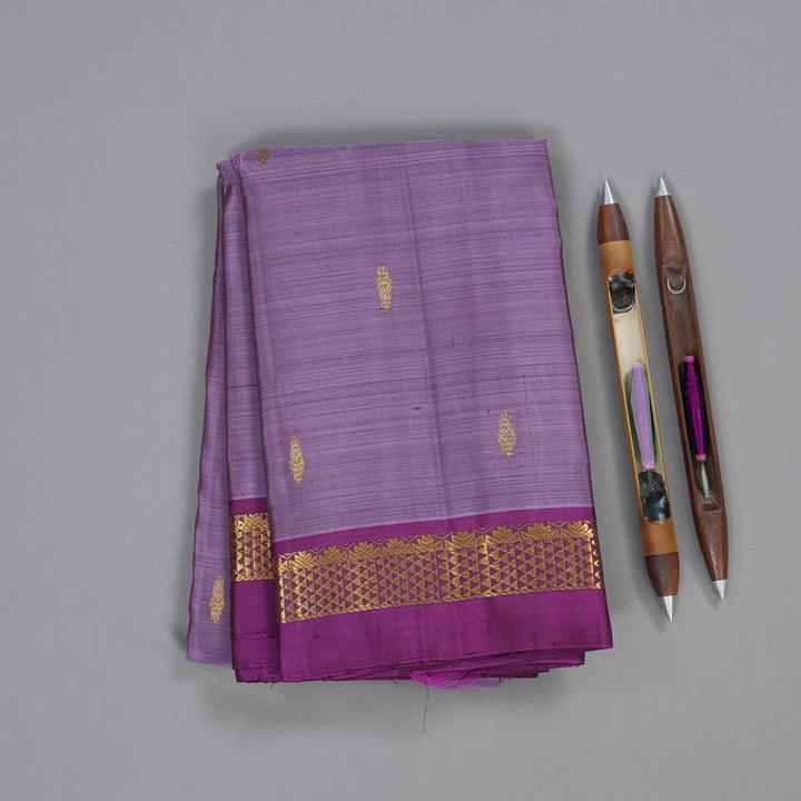 Hayagrivas Purple Handloom Kanjivaram Silk Saree with Purplish Pink Border HBD4129L1-12