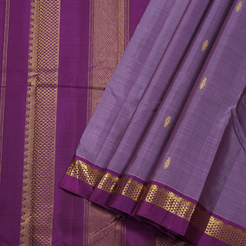 Hayagrivas Purple Handloom Kanjivaram Silk Saree with Purplish Pink Border HBD4129L1-12