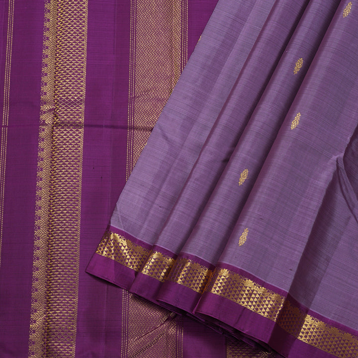 Hayagrivas Purple Handloom Kanjivaram Silk Saree with Purplish Pink Border HBD4129L1-12