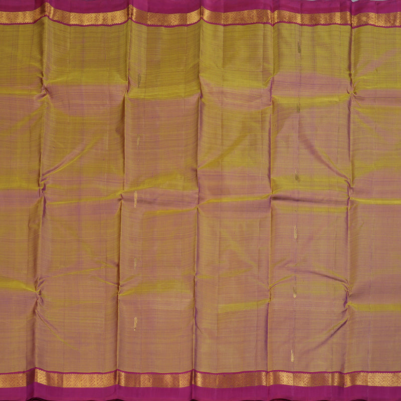 Hayagrivas Dual Tone (Yellow With Pink) Handloom Kanjivaram Silk Saree with Pink Border HBD4130L1-1