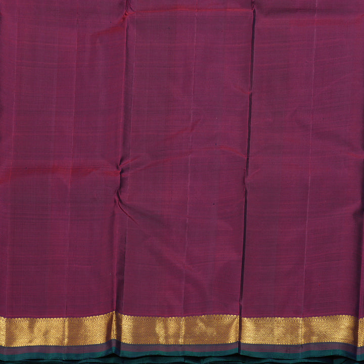 Hayagrivas Pastel Blue Handloom Kanjivaram Silk Saree with Wine Maroon Border HBD4130L1-12