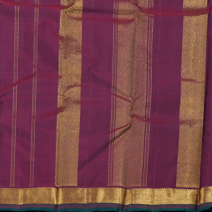 Hayagrivas Pastel Blue Handloom Kanjivaram Silk Saree with Wine Maroon Border HBD4130L1-12