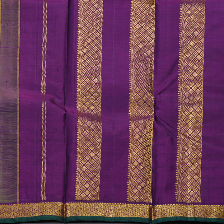 Hayagrivas Wheat Brown Handloom Kanjivaram Silk Saree with Purple Border HBD4130L1-9