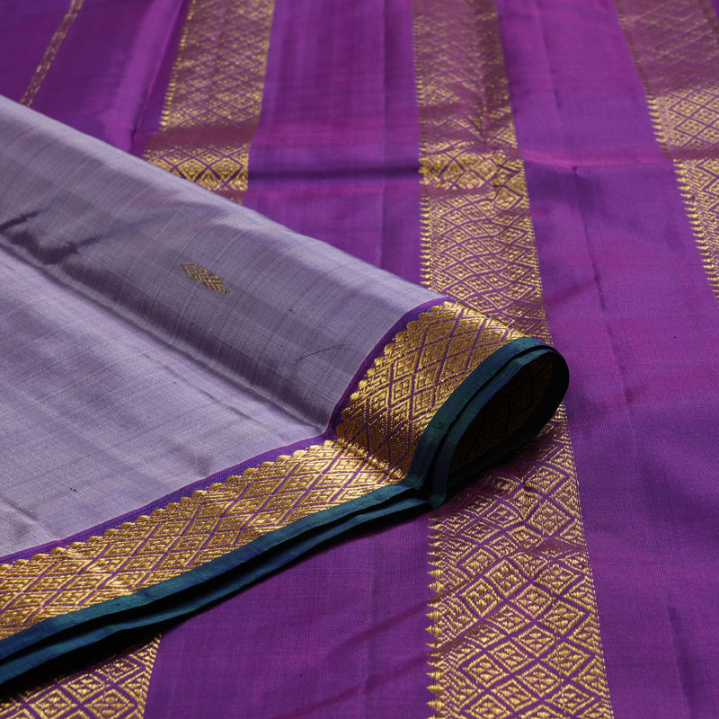 Hayagrivas Light Plum Purple Handloom Kanjivaram Silk Saree with Purple Border HBD4131L1-8