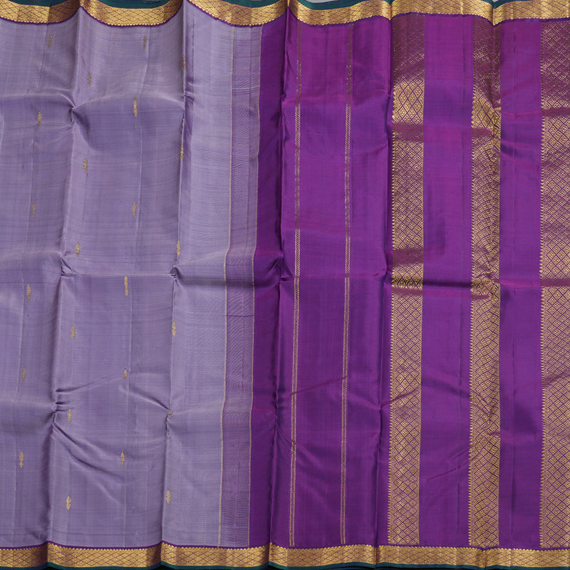 Hayagrivas Light Plum Purple Handloom Kanjivaram Silk Saree with Purple Border HBD4131L1-8