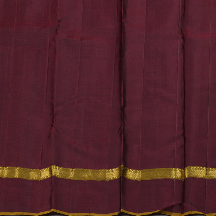 Hayagrivas Blue Handloom Kanjivaram Silk Saree with Wine Maroon Border HBD4132L2-1