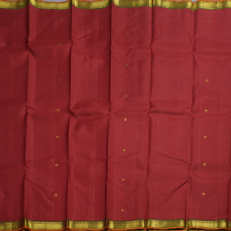 Hayagrivas Maroon Handloom Kanjivaram Silk Saree with Mandhalir Border HBD4132L2-3