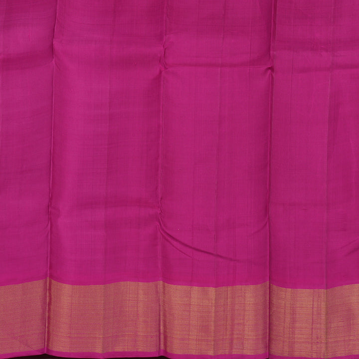 Hayagrivas Handloom Navy Blue Kanjivaram Silk Saree with Magenta Border HBD4133L1-1
