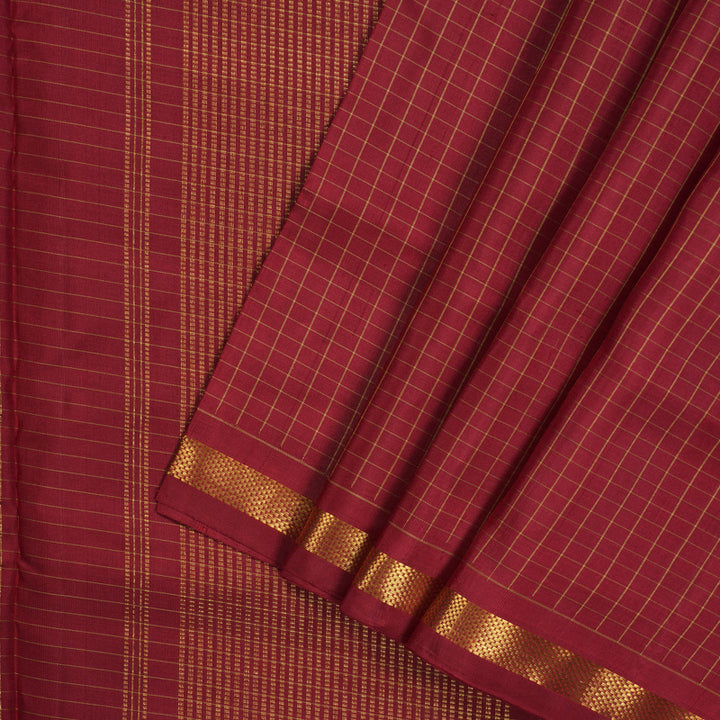 Hayagrivas Handloom Maroon Ten Yards Silk Madisar HBD4158L2-1