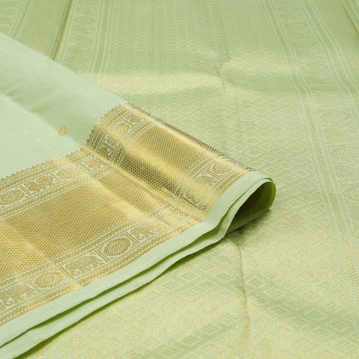 Hayagrivas Light Pastel Green Handloom Kanjivaram Silk Saree HBE102E2-1