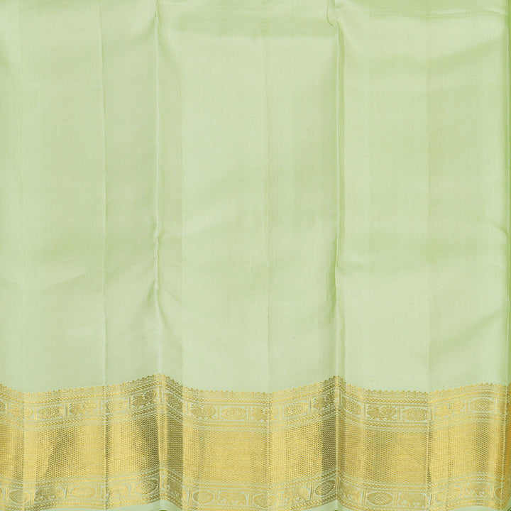 Hayagrivas Light Pastel Green Handloom Kanjivaram Silk Saree HBE102E2-1