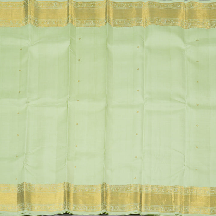 Hayagrivas Light Pastel Green Handloom Kanjivaram Silk Saree HBE102E2-1