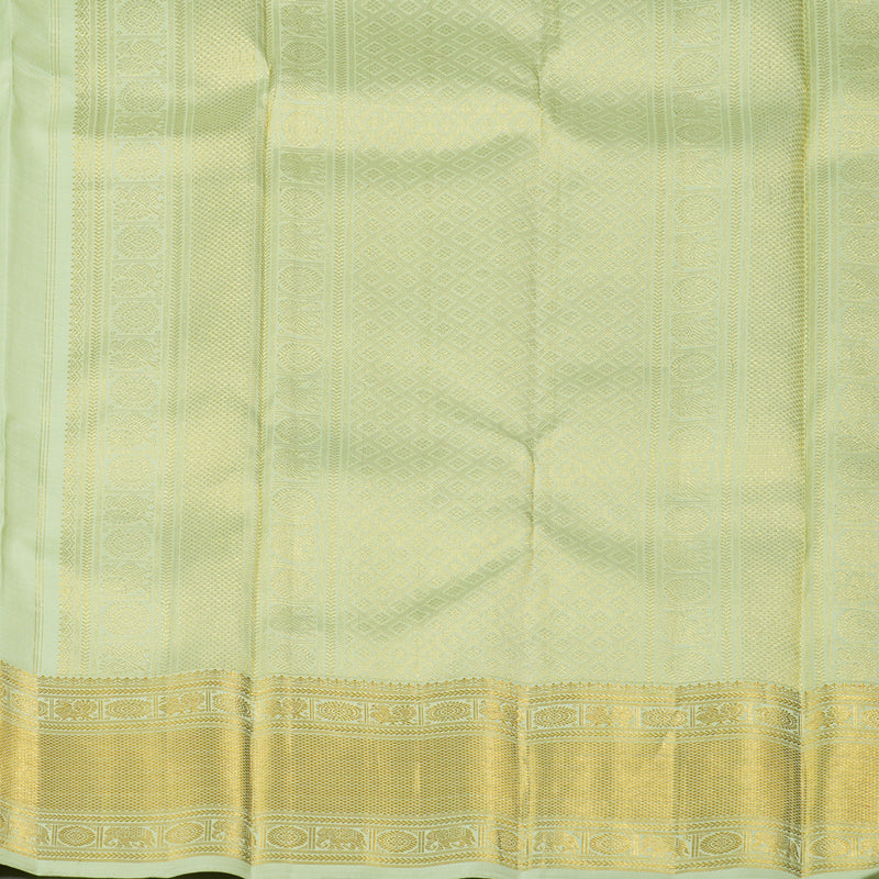 Hayagrivas Light Pastel Green Handloom Kanjivaram Silk Saree HBE102E2-1