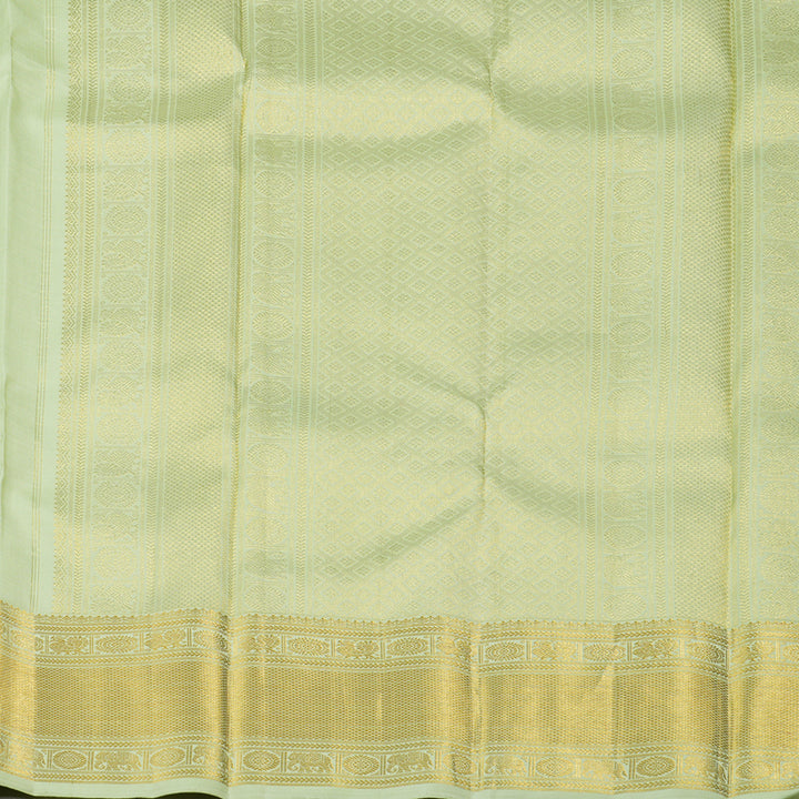 Hayagrivas Light Pastel Green Handloom Kanjivaram Silk Saree HBE102E2-1