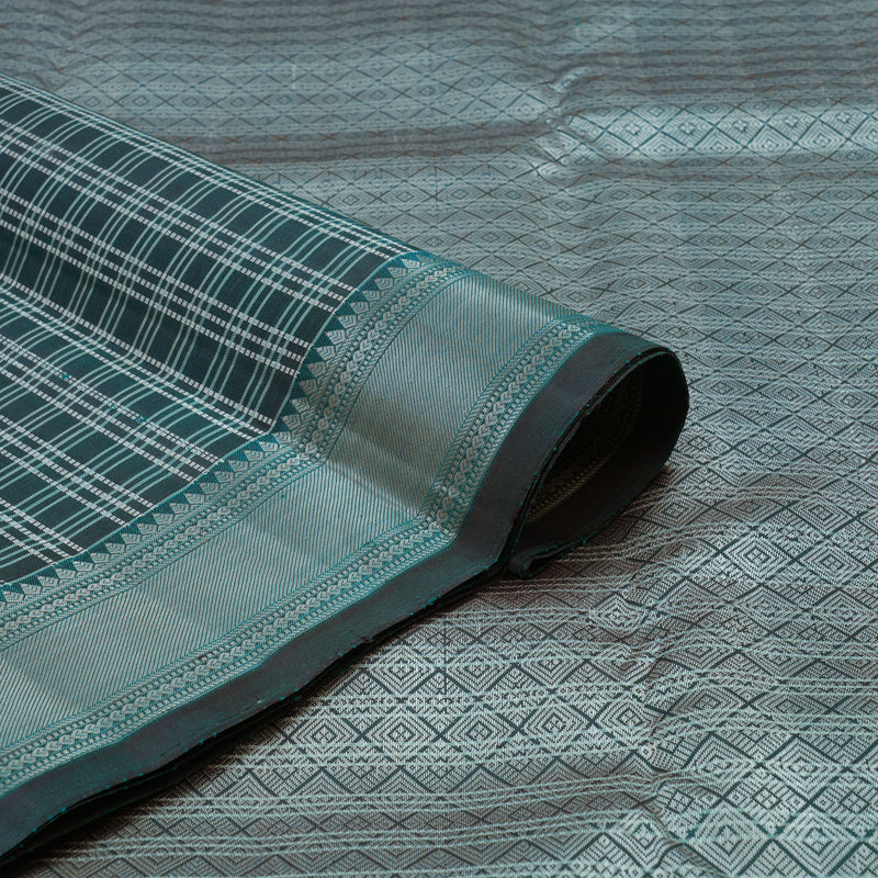 Hayagrivas Handloom Peacock Green Kanjivaram Silk Saree HBE1040L1-1