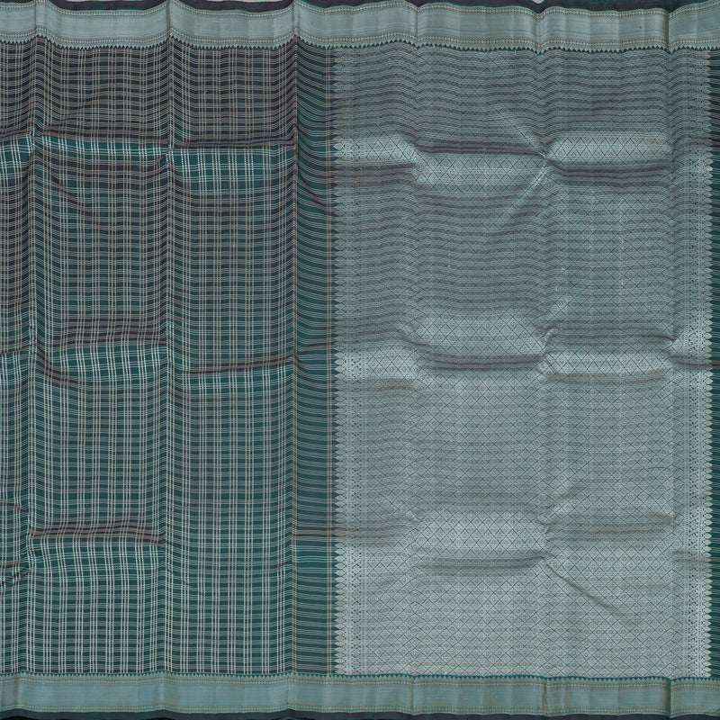 Hayagrivas Handloom Peacock Green Kanjivaram Silk Saree HBE1040L1-1