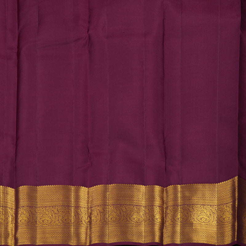 Hayagrivas Handloom Pink Kanjivaram Silk Saree with Deep Violet Border HBE1042L2-1