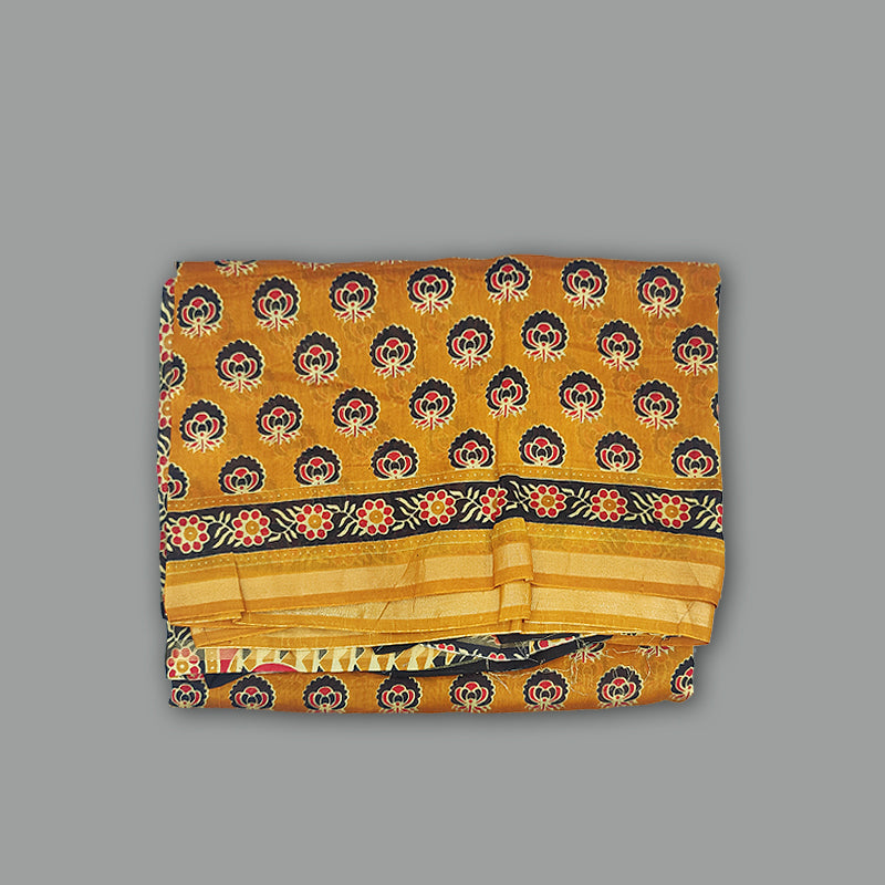 Hayagrivas Burnt Orange Pure Chanderi Cotton Saree HBE116E1-22