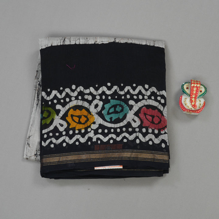 Hayagrivas Handloom Pure cotton In white and black HBE116E5-2