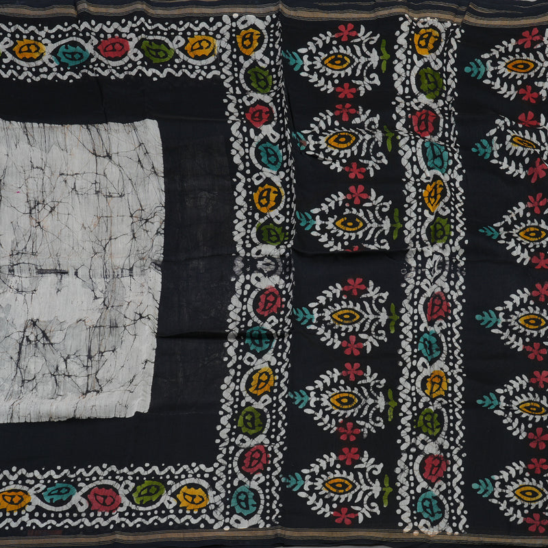 Hayagrivas Handloom Pure cotton In white and black HBE116E5-2