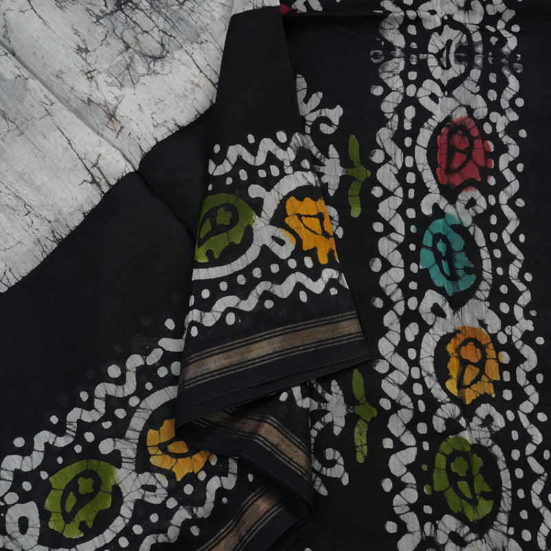 Hayagrivas Handloom Pure cotton In white and black HBE116E5-2